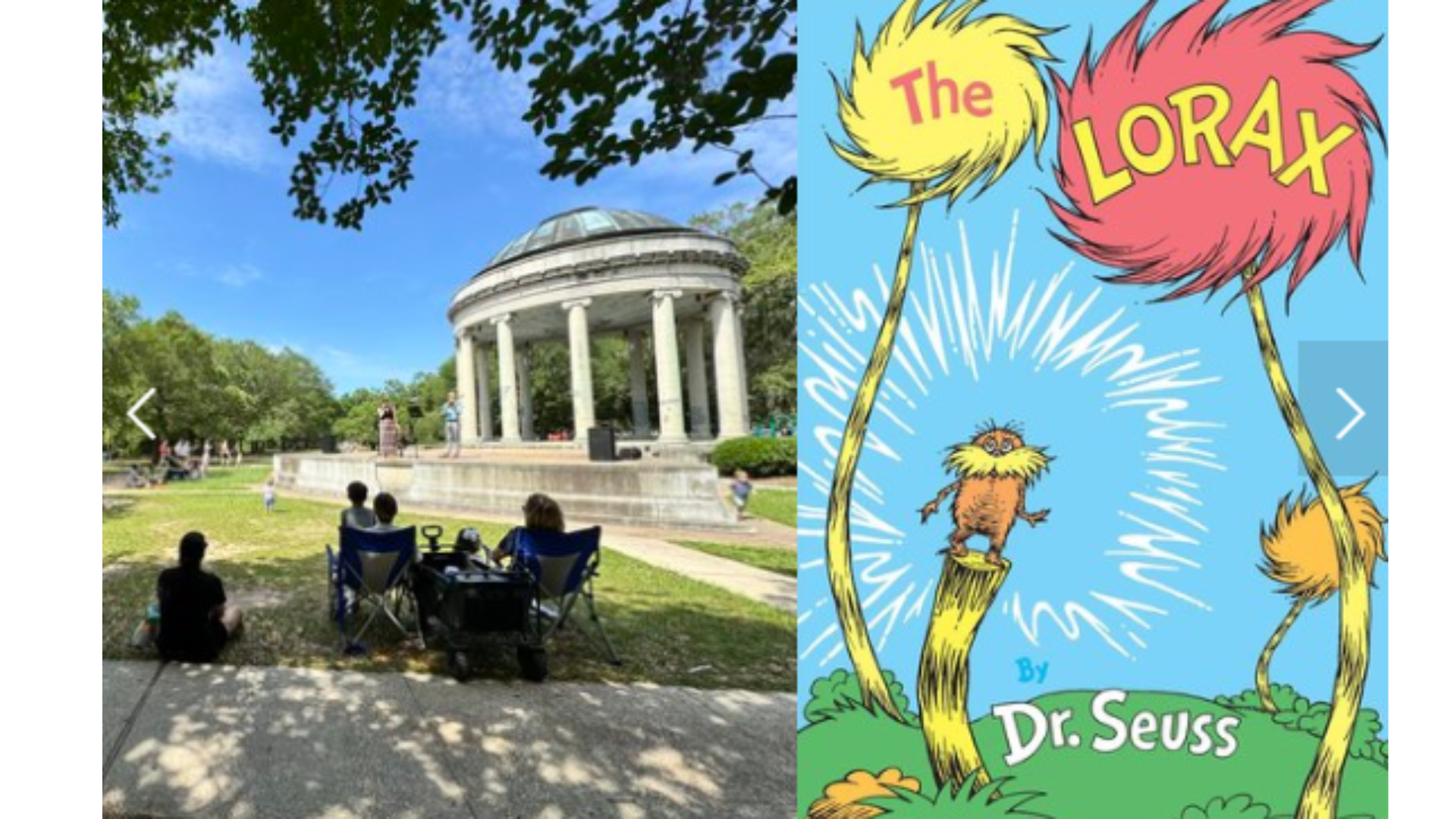 LPO at Popps Fountain and a picture of the Lorax